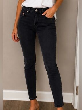 Vintage Guess Jeans Black Skinny Stretchy 90’s Los Angeles Women’s Mens Y2K Slim